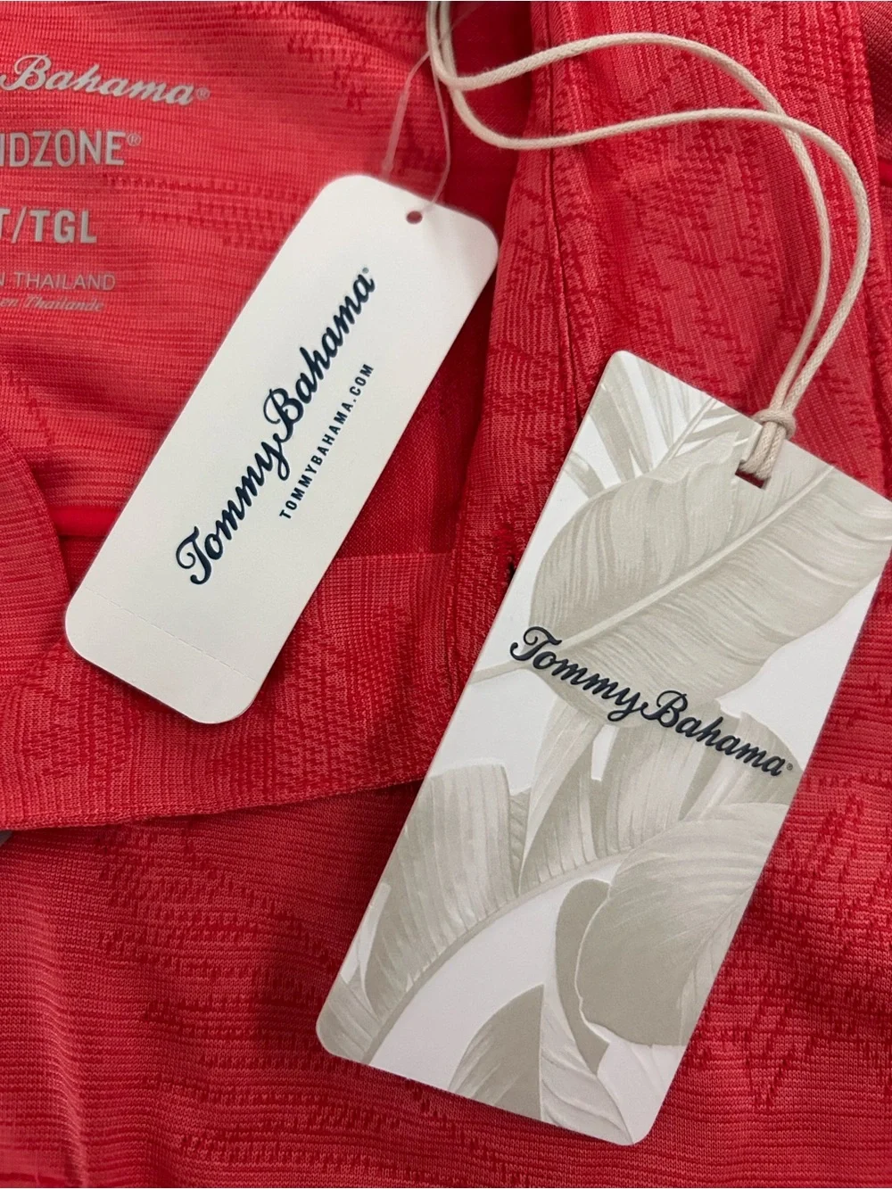 Men’s Tommy Bahama Polo Island Zone Shirt Red Flash Comfort & Cool Size XLT NWT